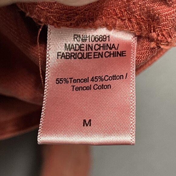 Young Fabulous Broke Rust Red Denim Moto Jacket M - Picture 3 of 5